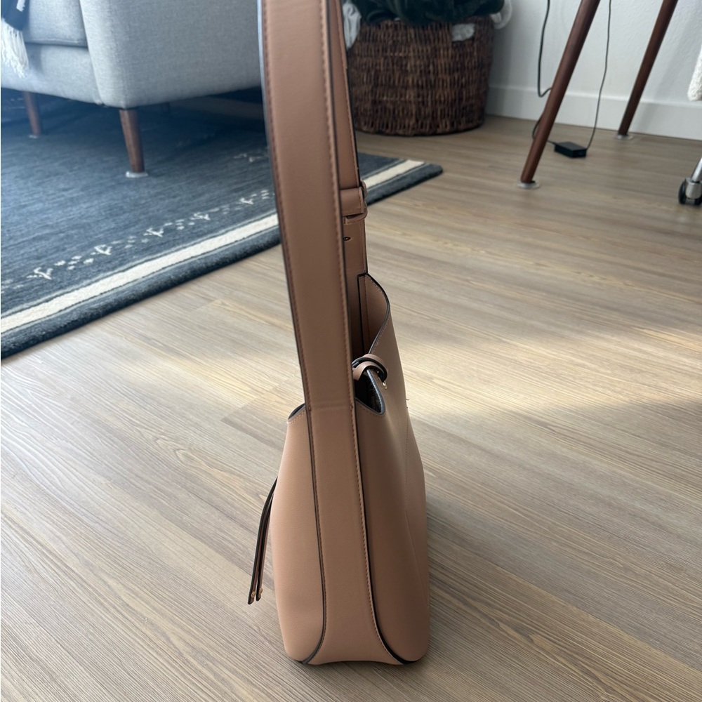 NWOT Anthropologie Mali+Lili vegan leather small shoulder bag: color tan - Picture 7 of 11